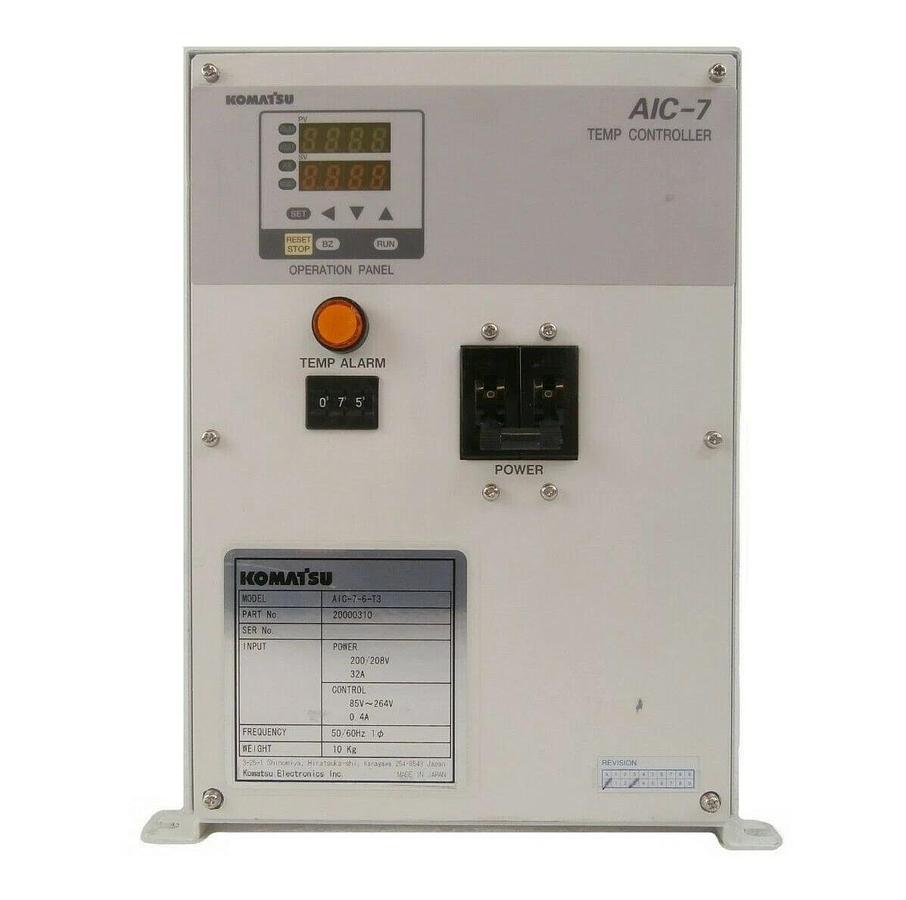 Used Komatsu Electronics 20000310 AIC-7 Temperature Controller AIC-7-6-T3 Working