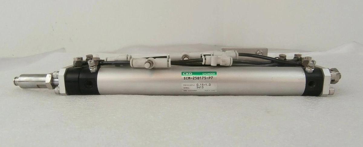 Used CKD SCM-25B175-P7 Load Port Pneumatic Rail TEL 3D80-001147-V6 Lot of 2 Spare
