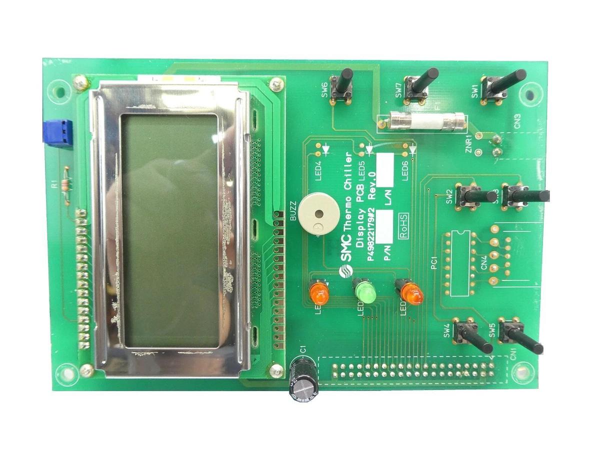 Used SMC P49822179#2 Thermo Chiller Display PCB Rev. 0 Working Surplus