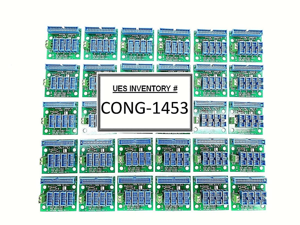 Used Watkins-Johnson 905714-001 Quad SSR Cable Interface Board PCB CCA-001 Lot of 30