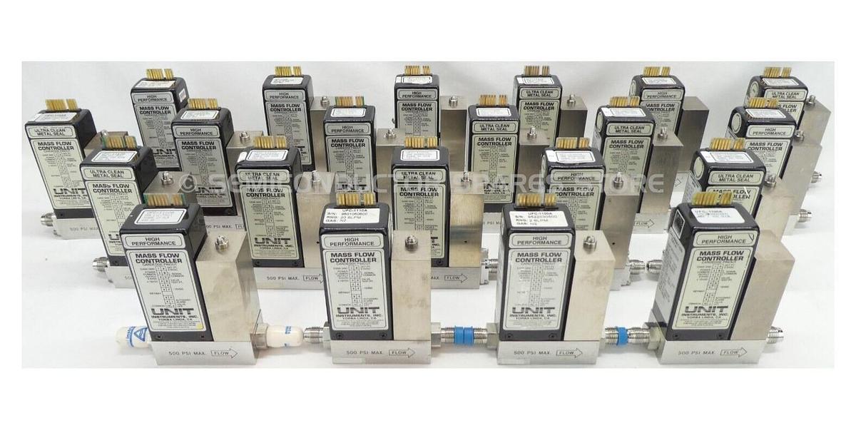 Used UNIT Instruments Mass Flow Controller MFC UFC-1100A UFC-1160A Lot of 21 Untested