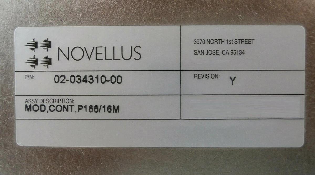 Used Novellus 02-034310-00 MCI Controller MOD CONT P166/16M Concept Two Working Spare
