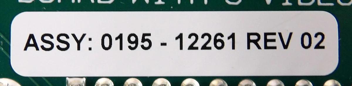 Used AMAT Applied Materials 0195-12261 Delphin Endura Video PCB Broken Tab Working