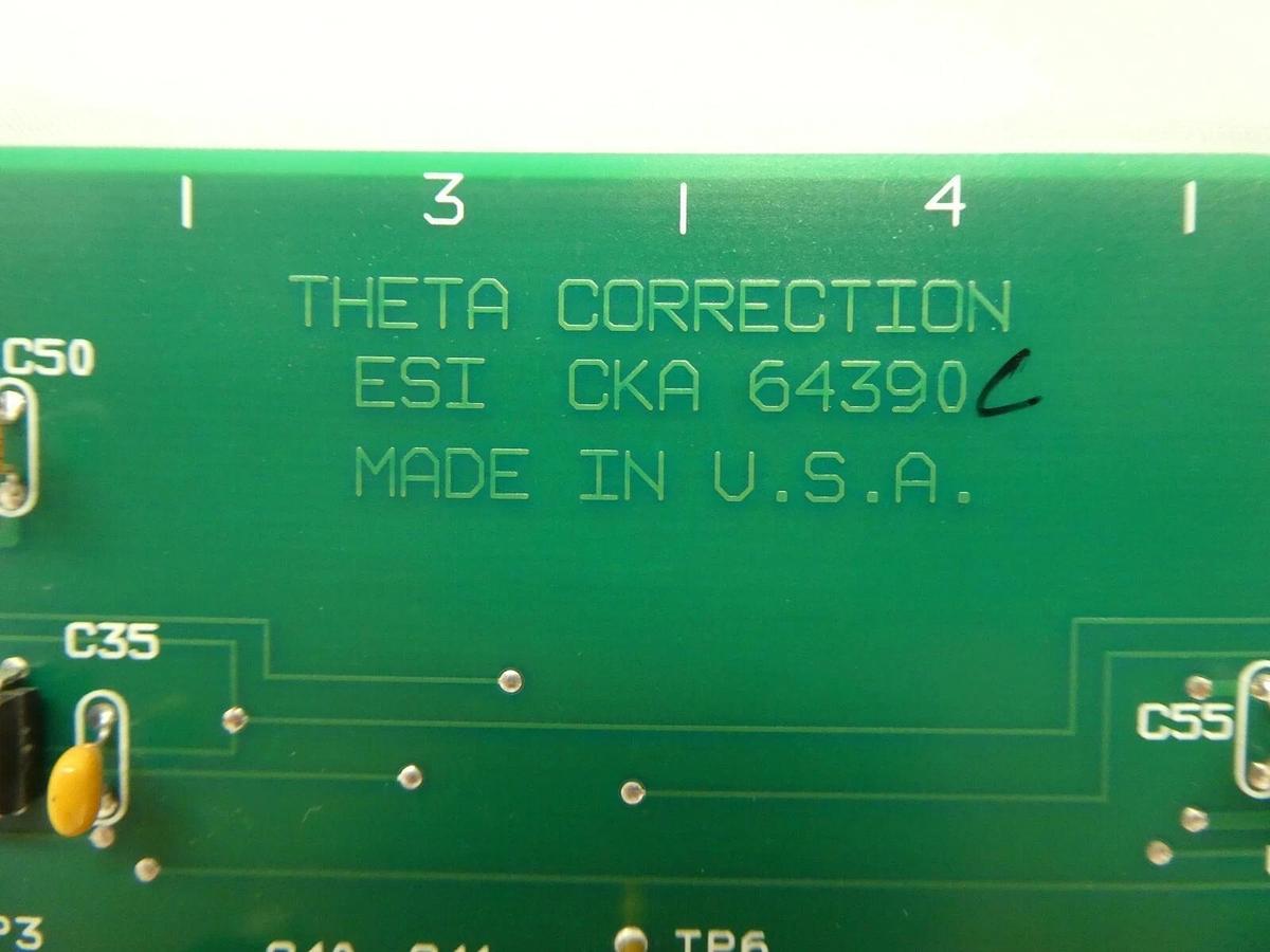 Used ESI Electro Scientific Industries CKA 64390 Theta Correction PCB Card Working
