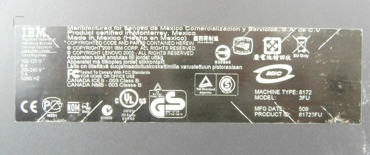 Used IBM MT-M 8172-3FU SSF Computer ThinkCentre PC Nuvotronics TURBO-JET 2 Working