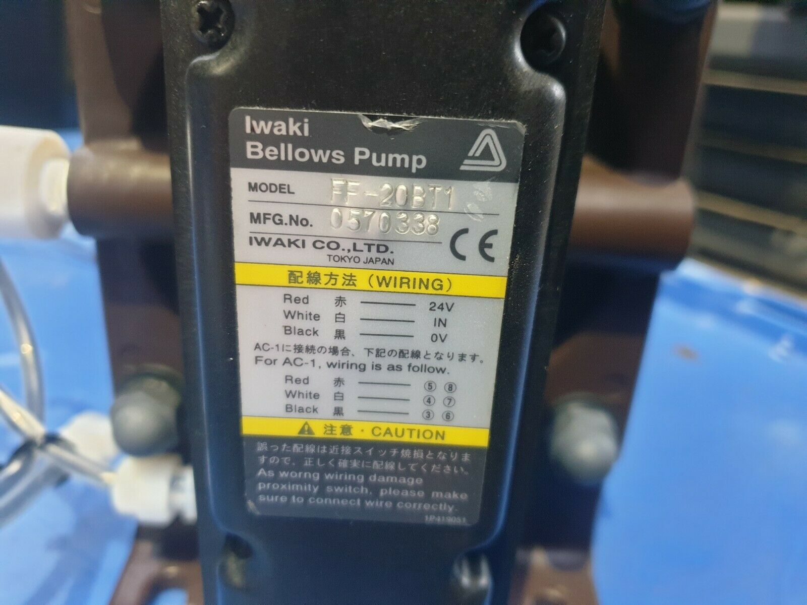 Used Iwaki FF-20BT1 Bellows Pump