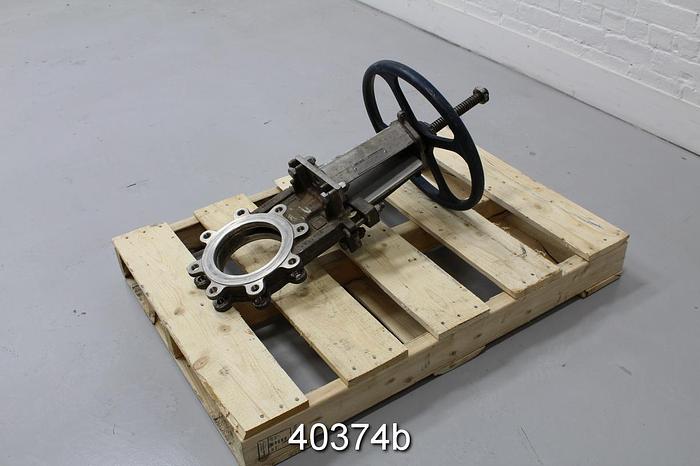 Used Fabri-Valve 6" Hand Operated Knife Gate Valve #40374