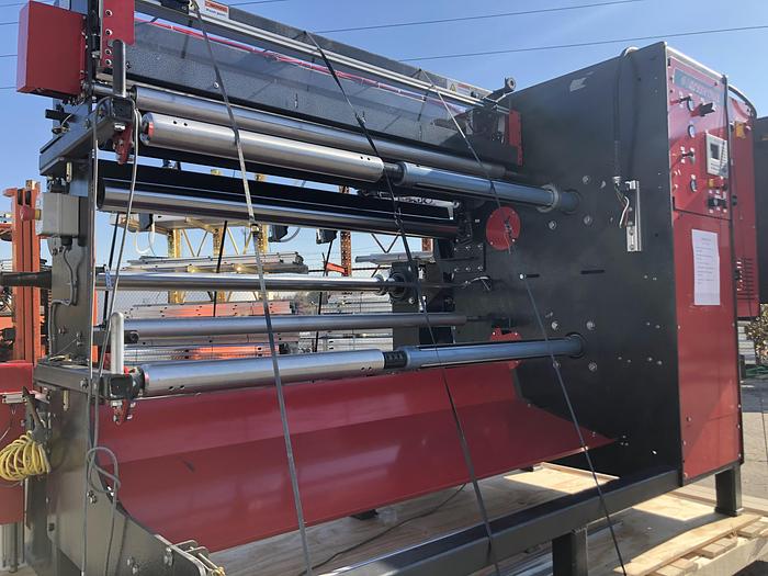 Used 60" ROSENTHAL DUPLEX SLITTER REWINDER 18" REWIND DIAMETERS MFG. 2016