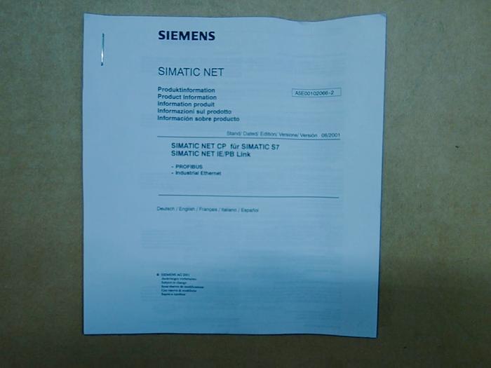 Used Communications processor SIEMENS SIMATIC NET 6GK7343-1EX11-0XE0