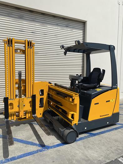 Used Jungheinrich  EFX 413 Electric Forklift Front Seat/tri-Lateral Stacker w/ Charger