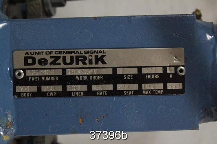 Unused Dezurik 2" Hand Operated Knife Gate Valve, 9217429, Unused #37396