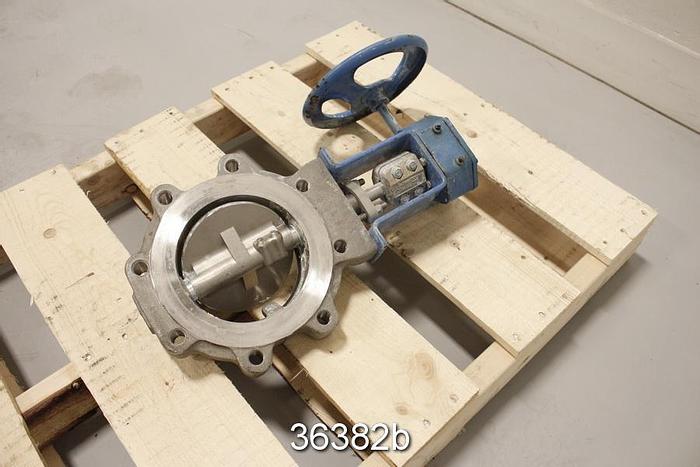 Used Neles Jamesbury 815L-11-3600-MT 6" Hand Operated Butterfly Valve #36382