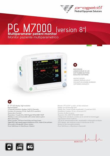2022 I Giovanniti Moncalieri Monitor Multiparametrico PG M7000 versione 8'' Multiparameter patient monitor