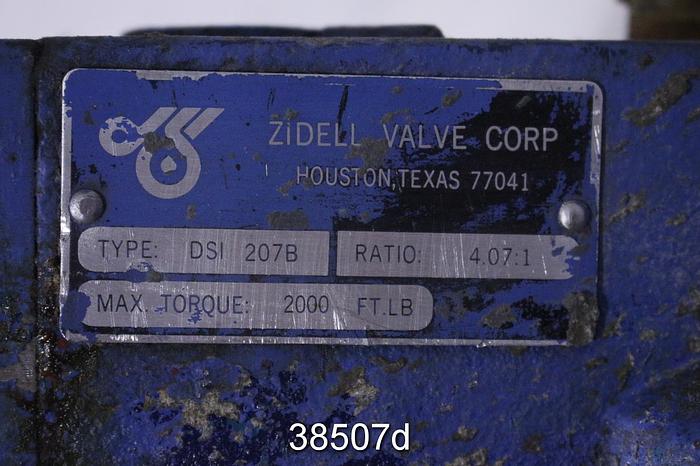 Used True Line 24" Hand Operated Knife Gate Valve with Zidell Gear Box #38507