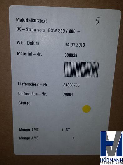 Gebraucht Stromversorgungsgerät 2012 GSW 300/800