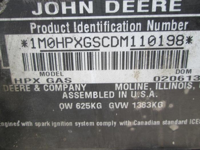 Used 2013 John Deere Gator HPX, Four Wheel Drive