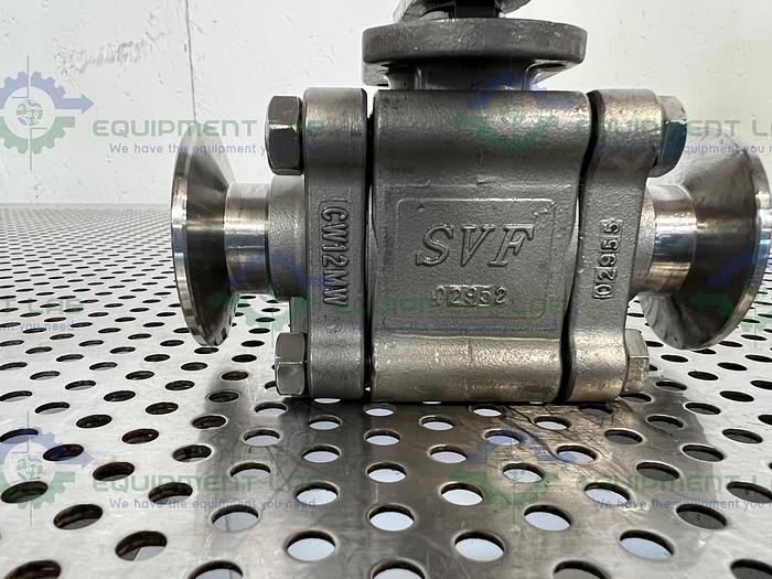 Used SVF -F. C. I.  SB79999ATTR Ball Valve w/ 1" Sanitary Fitting