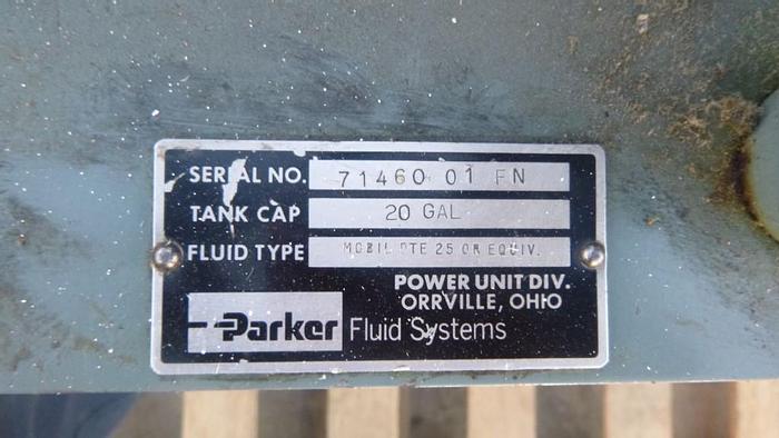 Used Pump, Hydraulic, 3 HP, 5000 PSI, Parker, Mdl H-Pak #S743466