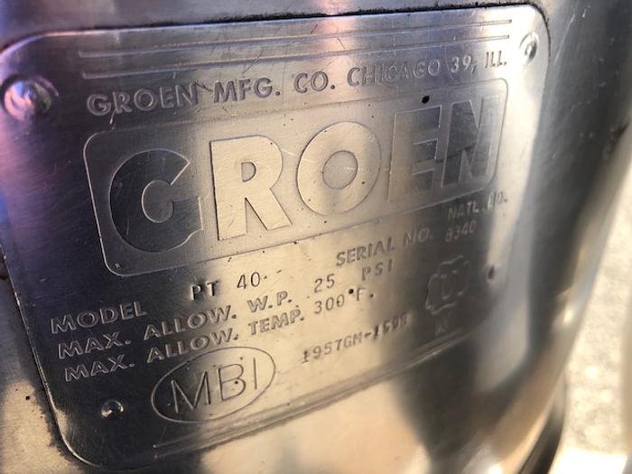 Used Groen 40 Gallon Jacketed Mix Kettle
