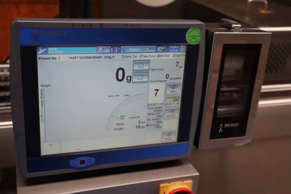 Used Ishida and Ceia checkweigher metaldetector combination