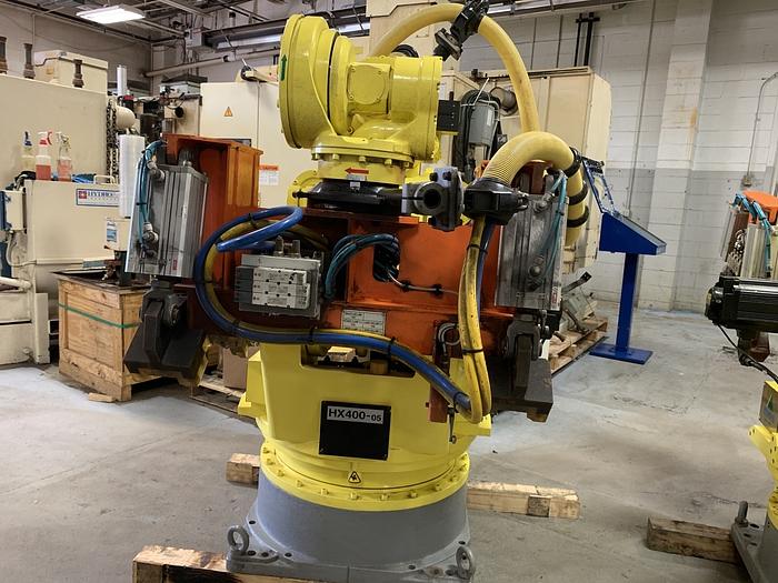 Used 2012 HYUNDIA MODEL HX400 400KG X 2573MM H REACH WITH Hi5-N80U CONTROLLER HX400 6 AXIS CNC ROBOT