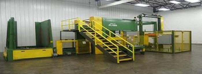 Used Columbia FL-100 Low Level Infeed Case Palletizer