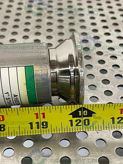 Used Sani Tech  STHT-WR-1000 120" Silicone Hose w/ 1 1/2" Sanitary Fitting