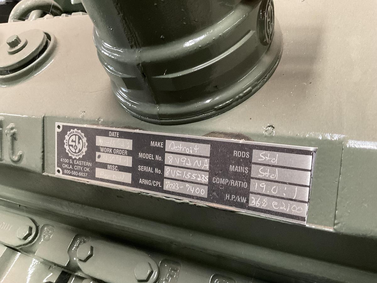 Remanufactured Detroit Diesel 8V92 NA