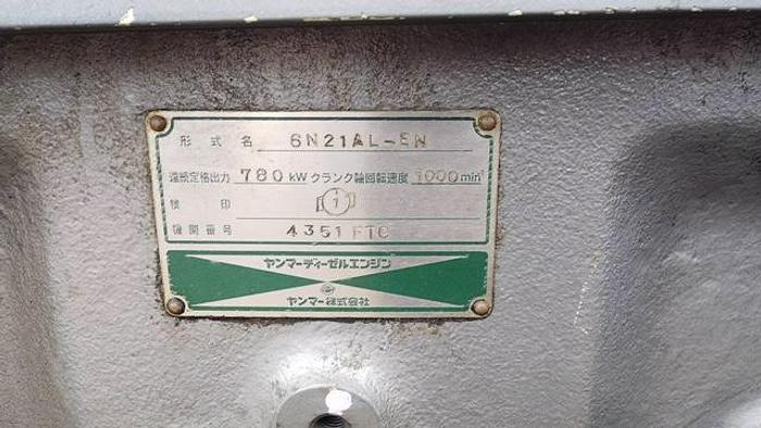 Used Yanmar 6N21AL-EN generator sets x 2 units