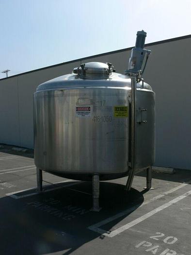 Used DCI 6000 Liter Stainless Steel Jacketed Reactor w/ Top Agitator 40 psi / 125 psi