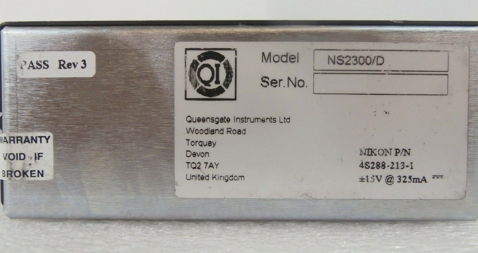Used Queensgate NS2300/D Position Sensor Unit 4S288-213-1 Rev. 3 NSR Working Spare