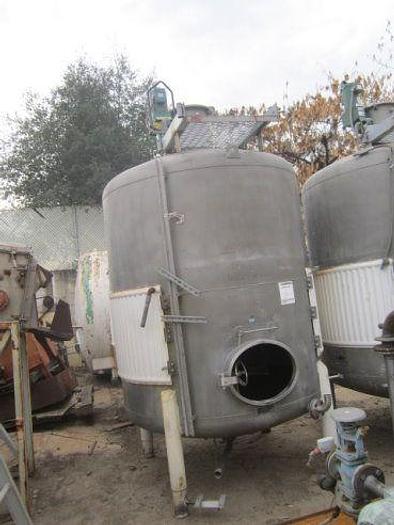 Used Tank, 1,250 Gallon, S/st, Jkt, Agit, 6' X 6', DT/DBTank, 1,250 Gallon, S/st, Jkt, Agit, 6' X 6', DT/DB #S738661