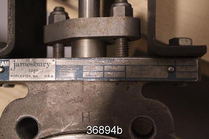Used Jamesbury 4" Hand Operated Butterfly Valve, 815L-11 3600 MT #36894