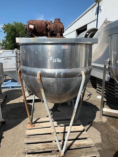 Used Pfaudler 150 Gallon Jacketed Agitated Mix Kettle