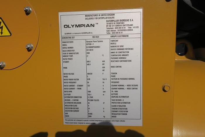 Used 2009 Olympian GEP500