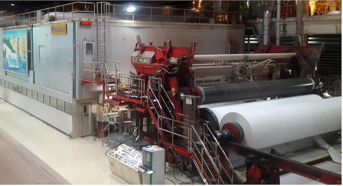 Used 8.35M (334") VALMET PAPER MACHINE REBUILT 1990 AND 2004 (WITH SHOE PRESS)