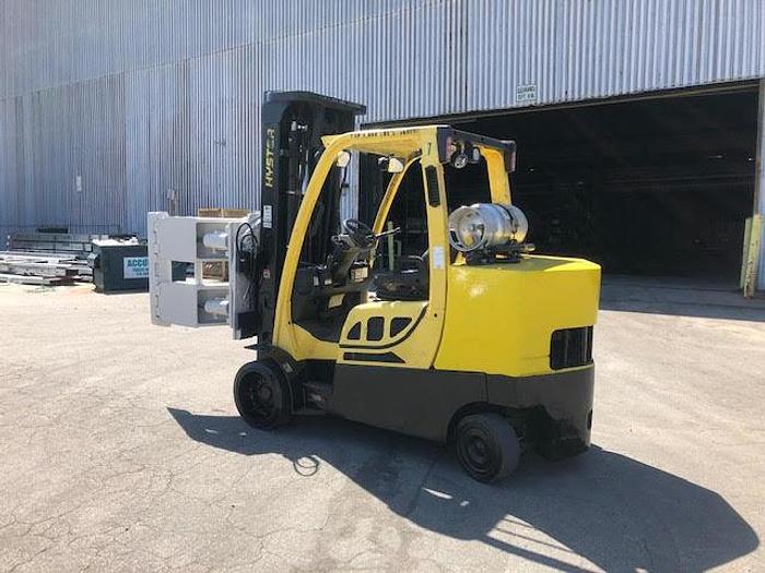Used 12,000 POUND HYSTER MODEL S120FTPRS ROLL CLAMP FORKLIFT MFG. 2016