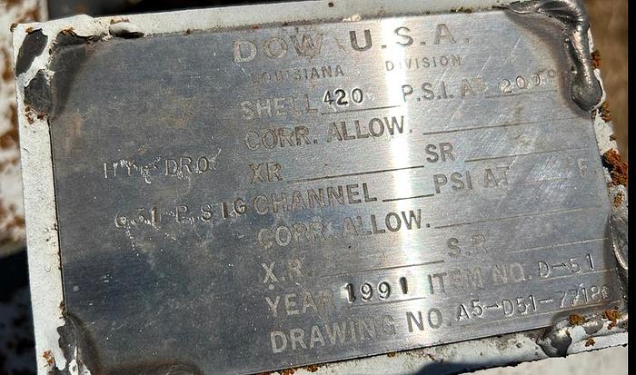 Used Tank, 85 Gallon, Titanium, 420 PSI, Freeport Welding, FT/DB #S744726