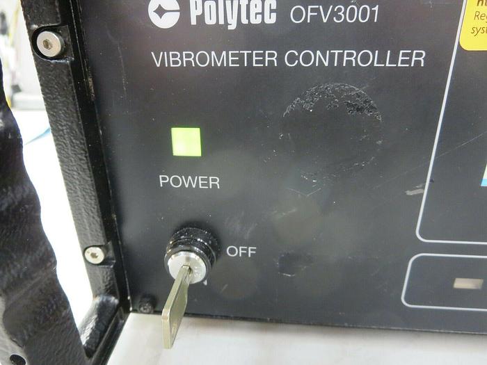 Used PolyTec, OFV3001, Vibrometer Controller, 100/115/230 VAC, 50/60 HZ, Powers On