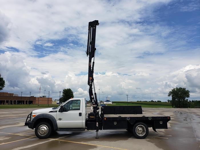Used LOOK! CLEAN 2011 F550 4X4 HIAB FOLDING CRANE!! BOOM TRUCK F550