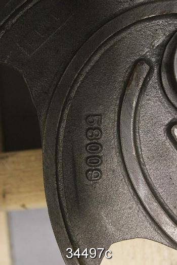 Used Goulds 3196 Impeller, 3x4x10H, 6-Vane, 10" Diameter, Pattern 58009 #34497