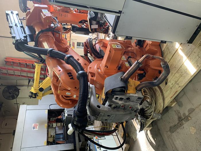 Used ABB IRB 6640 180/2.55 NEW 2014 WITH ARO SPOT WELDING GUN AND REXROTH WELDING CONTROLLER