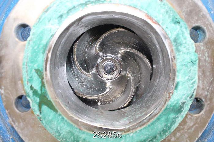 Used Goulds 3175 Goulds 3175, 4X6X18, 5 Vane Impeller, 16" Impeller Diameter, Stainless Steel Impeller, Stainless Steel Casing, Stainless Steel Suction Side Plate, Stainless Steel Stuffing Box, Packing #26285