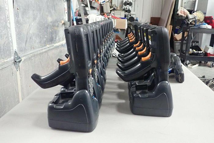 Used (22) Datalogic FalconX3+ FalconX4 Handheld Barcode Scanners w/ (5) 4-Slot Docks 783555042212