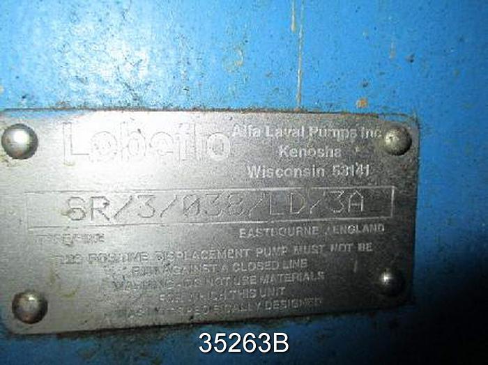 Used Lobeflo SR/3/038/LD/3A 2.5" Rotary Pump #35263