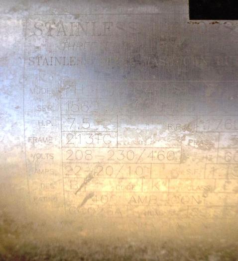 Used Pump, Positive, Waukesha, Mdl 220U2, 30 HP, 4", 316 S/st, Transfer, C #S743274