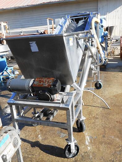 Used Conveyor, Screw, 10" x 7', S/st, Dbl, Incline, #S742038