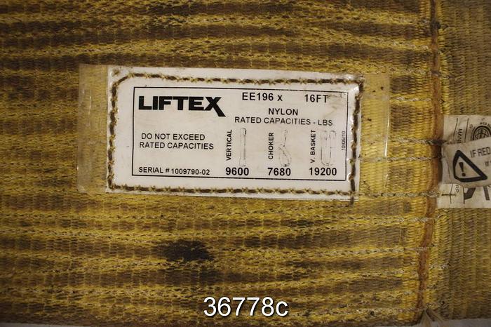 Used Liftex EE196X Sling 16' Length, Vertical 9600, V-Basket 19200 #36778
