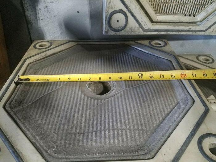 Used 470 MM Gasketed Filter Press Plates - Set of 7 one price! Filterpress
