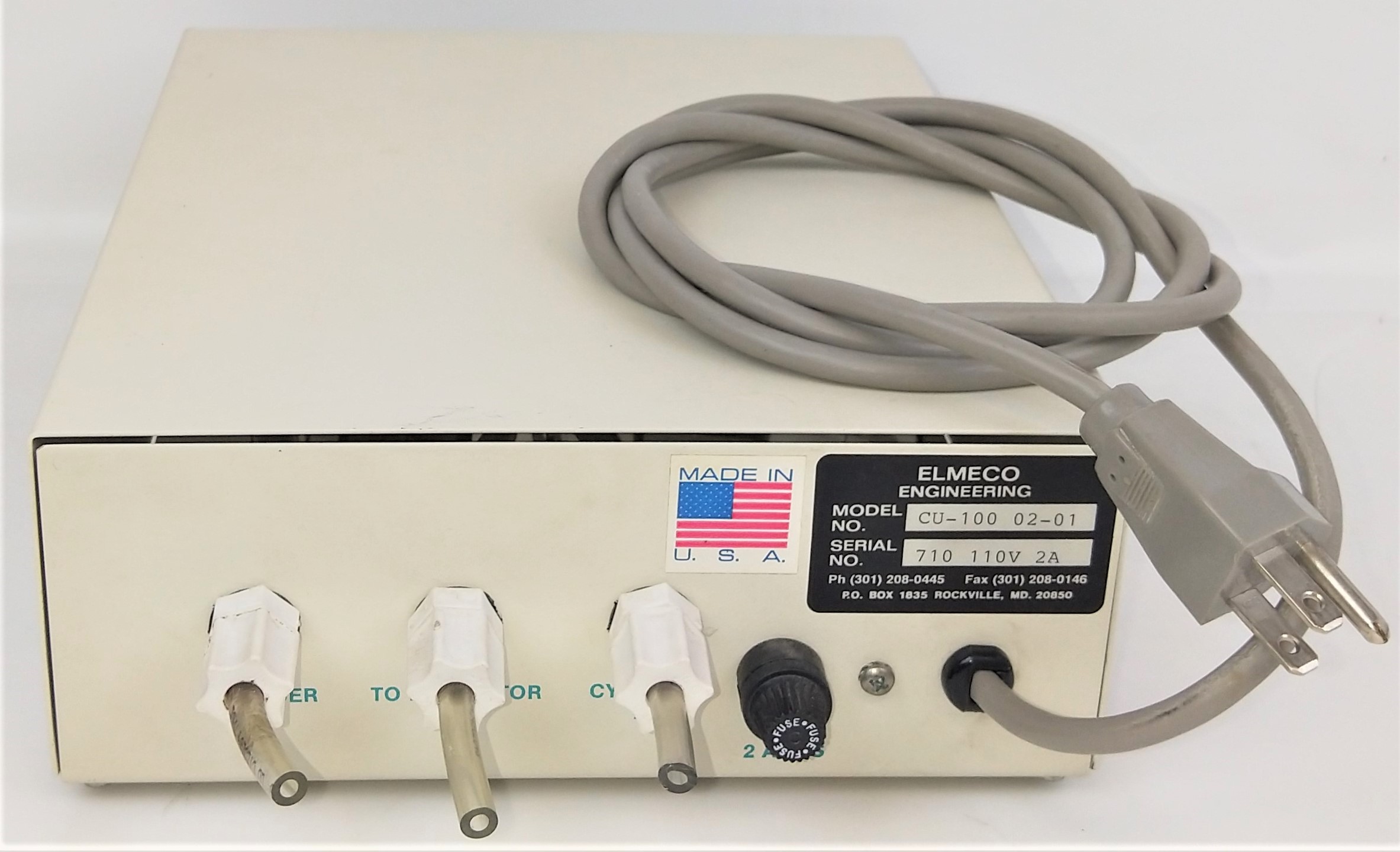 Used Elmeco CU-100 Automatic CO2 Tank Switching Control